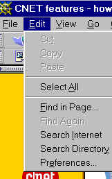 Preferences choice is on the Edit menu of Netscape 4